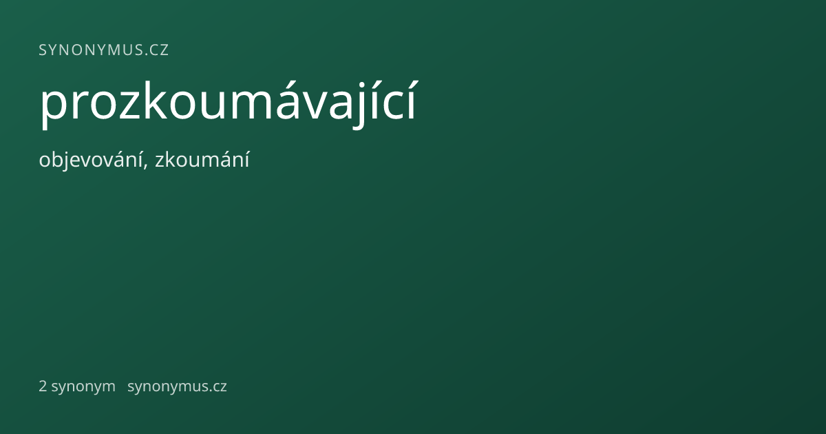 Náhled odkazu: prozkoumávající