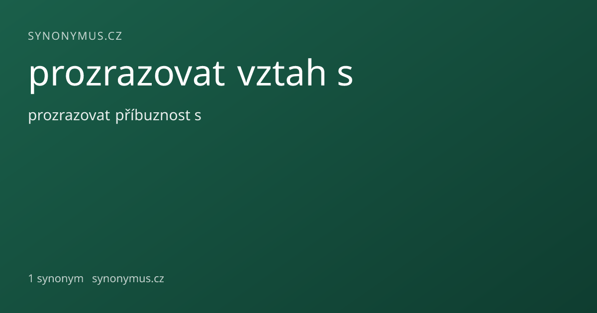 Náhled odkazu: prozrazovat vztah s