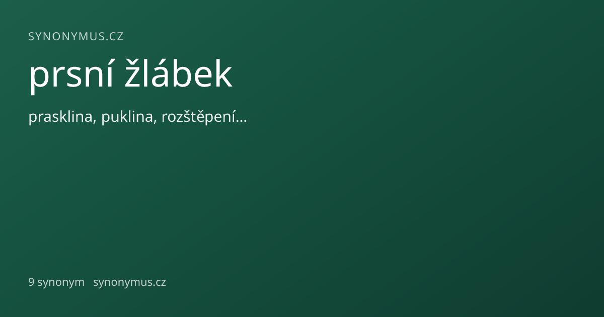 Náhled odkazu: prsní žlábek