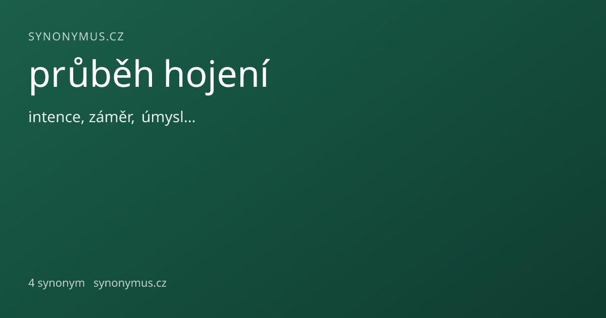 Náhled odkazu: průběh hojení