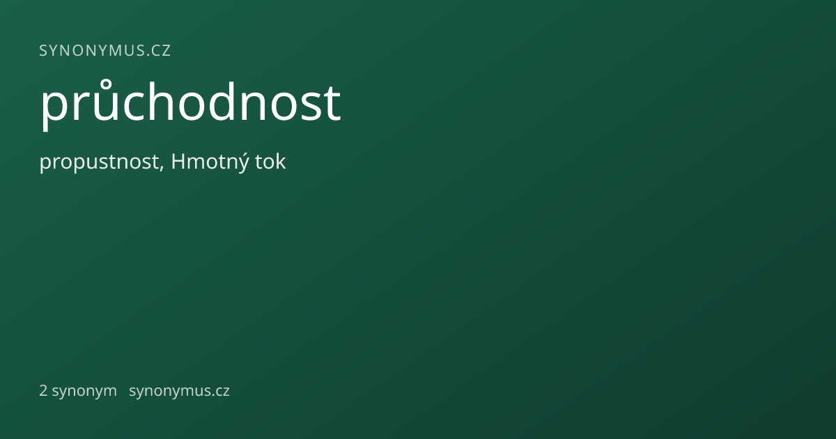 Náhled odkazu: průchodnost