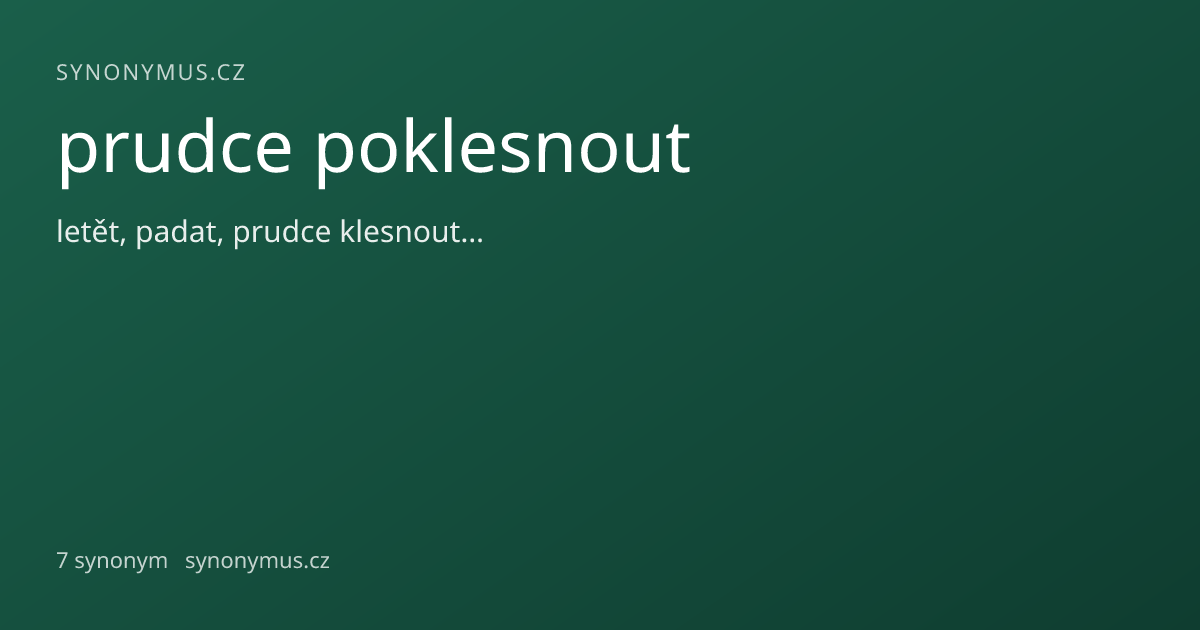 Náhled odkazu: prudce poklesnout