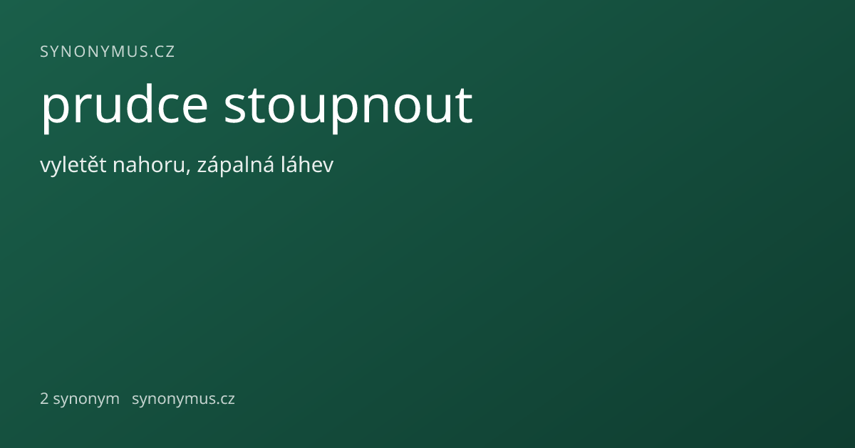 Náhled odkazu: prudce stoupnout
