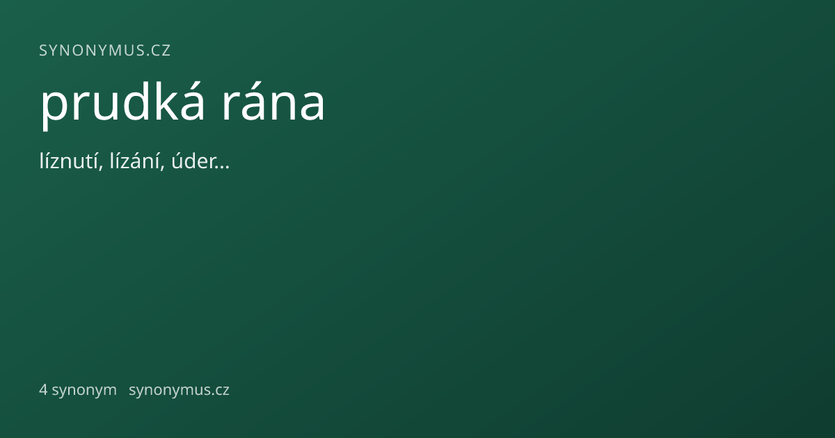 Náhled odkazu: prudká rána