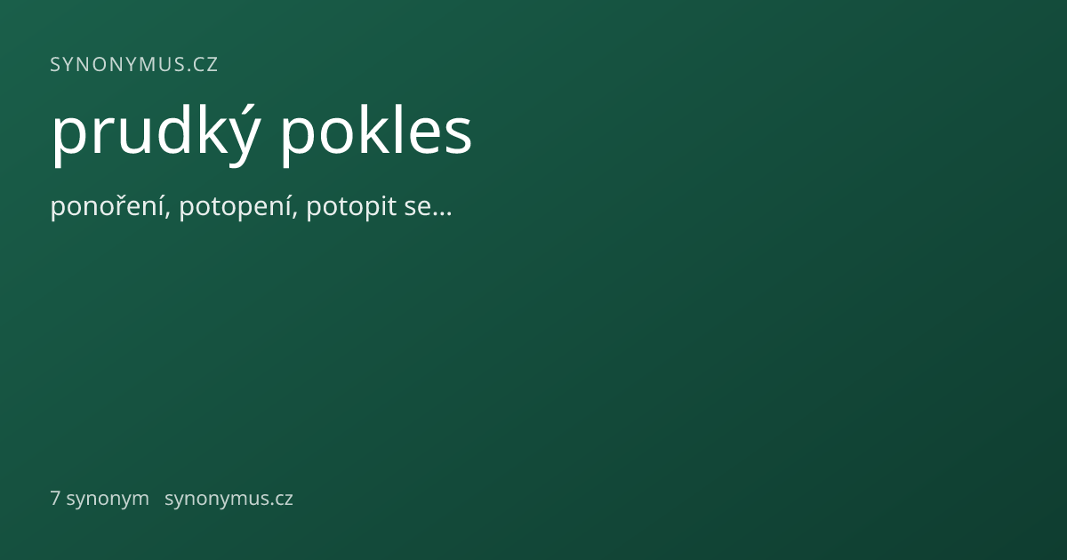 Náhled odkazu: prudký pokles