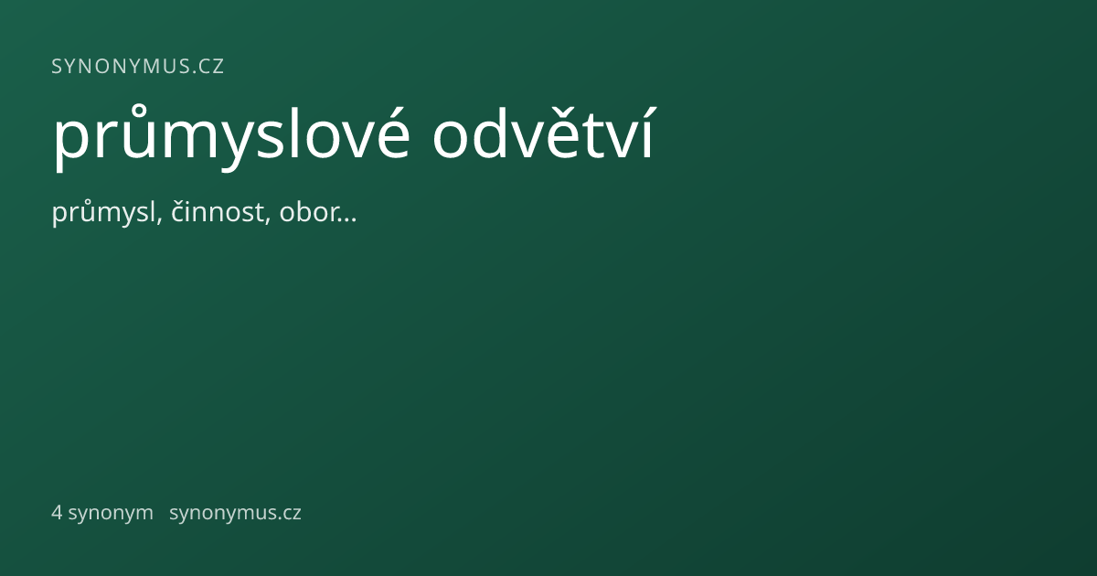 Náhled odkazu: průmyslové odvětví