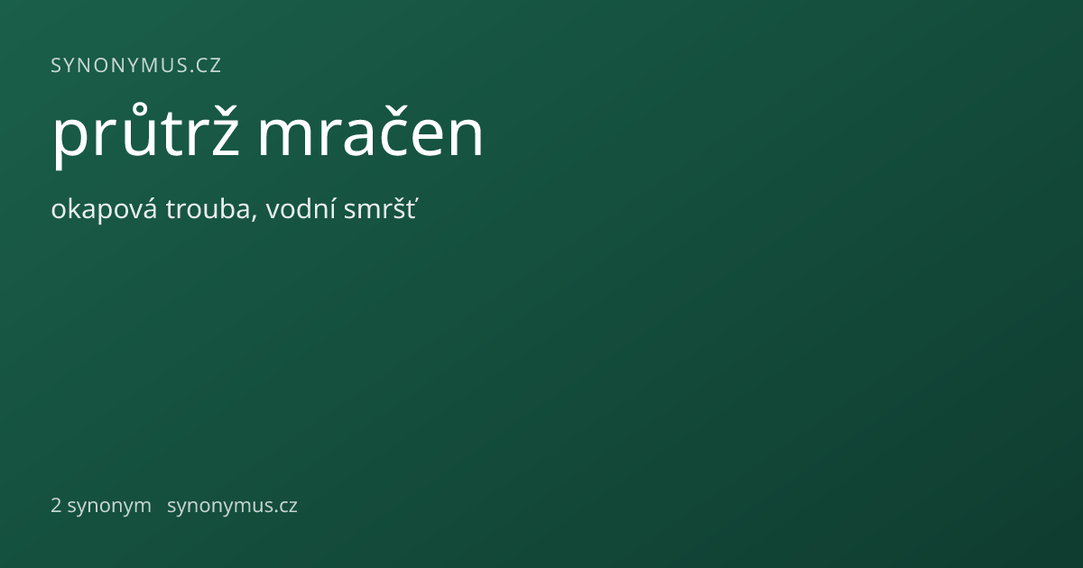 Náhled odkazu: průtrž mračen