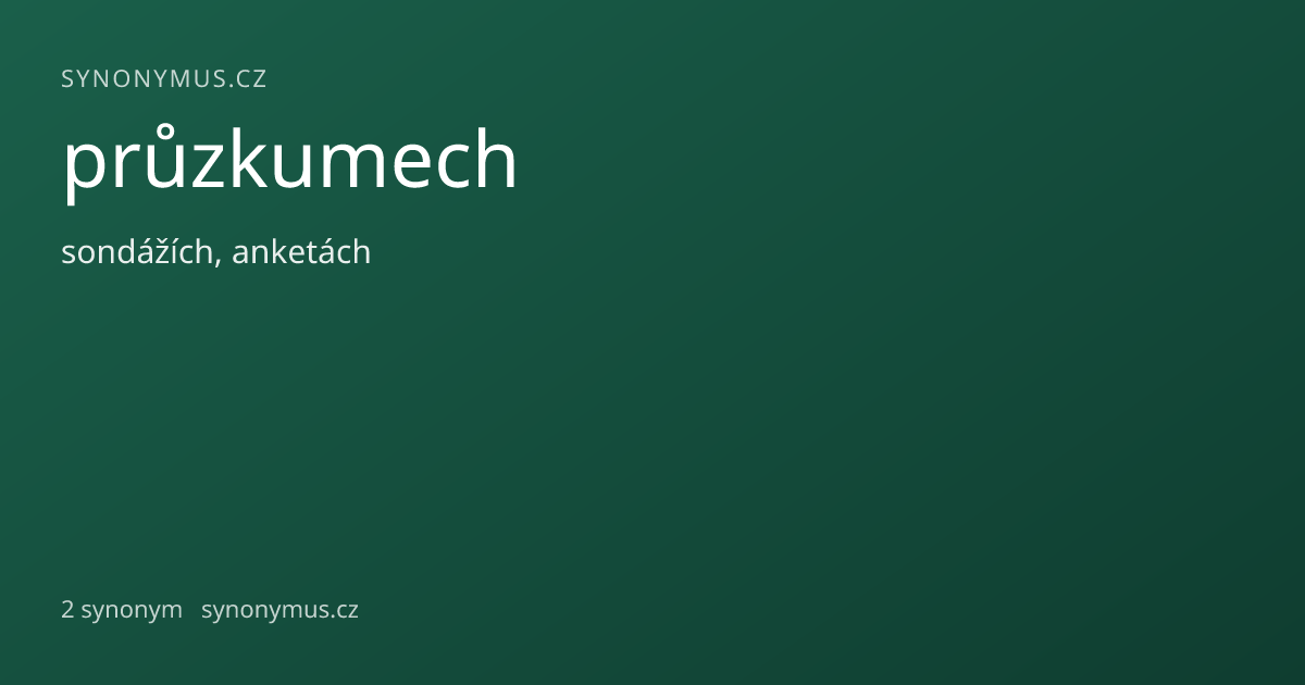 Náhled odkazu: průzkumech