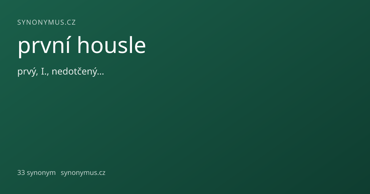 Náhled odkazu: první housle