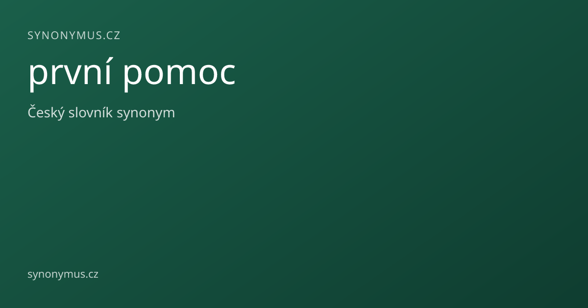 Náhled odkazu: první pomoc