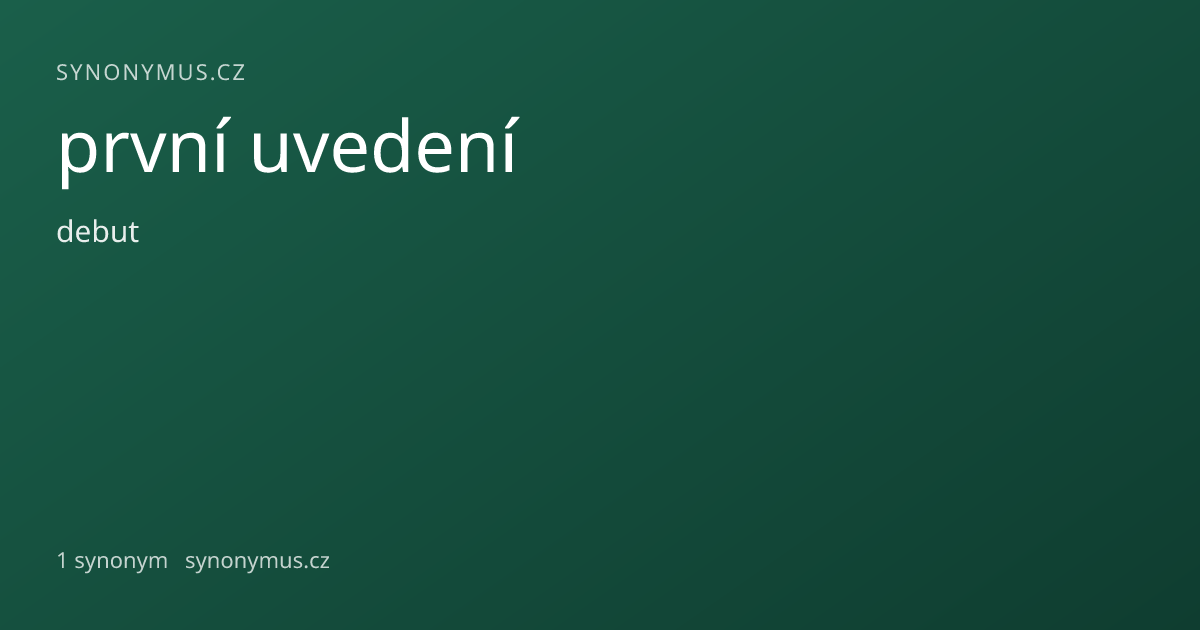 Náhled odkazu: první uvedení