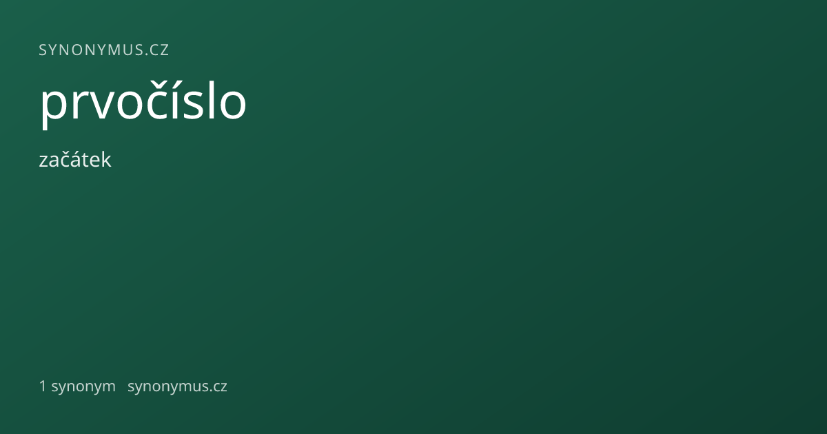 Náhled odkazu: prvočíslo
