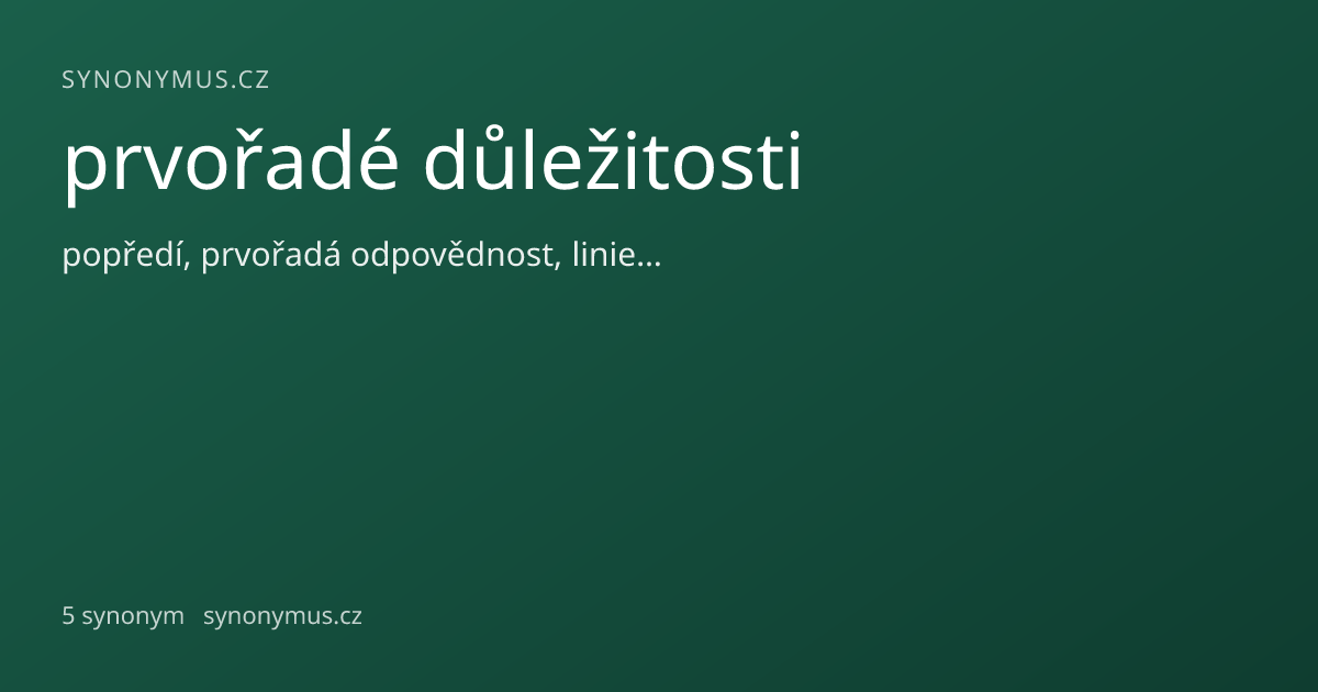 Náhled odkazu: prvořadé důležitosti