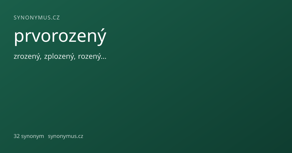 Náhled odkazu: prvorozený