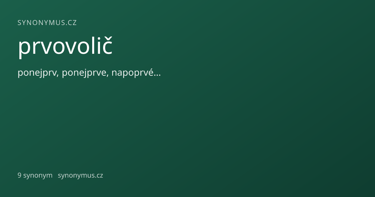Náhled odkazu: prvovolič
