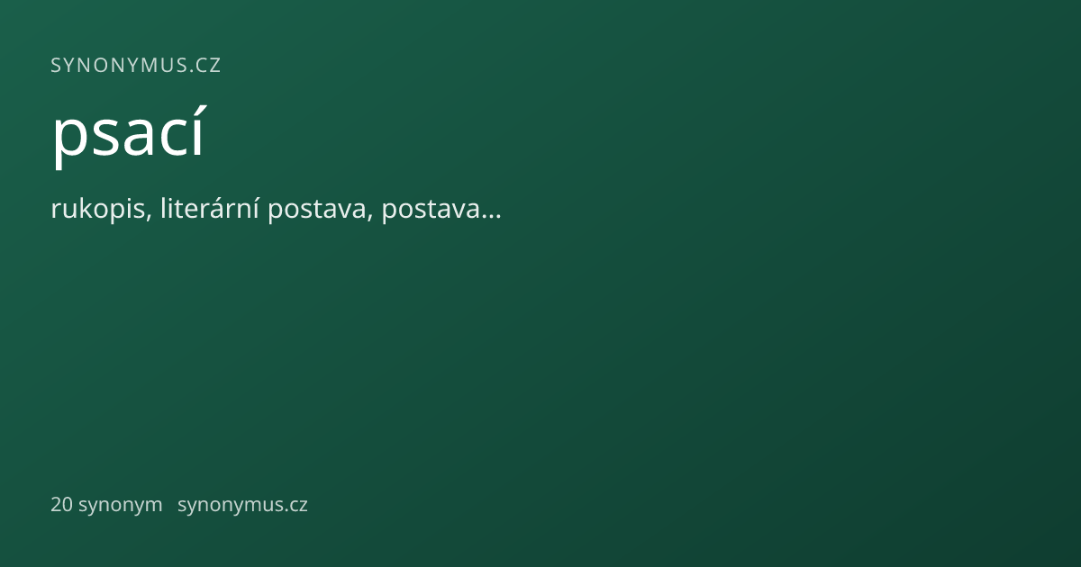 Náhled odkazu: psací