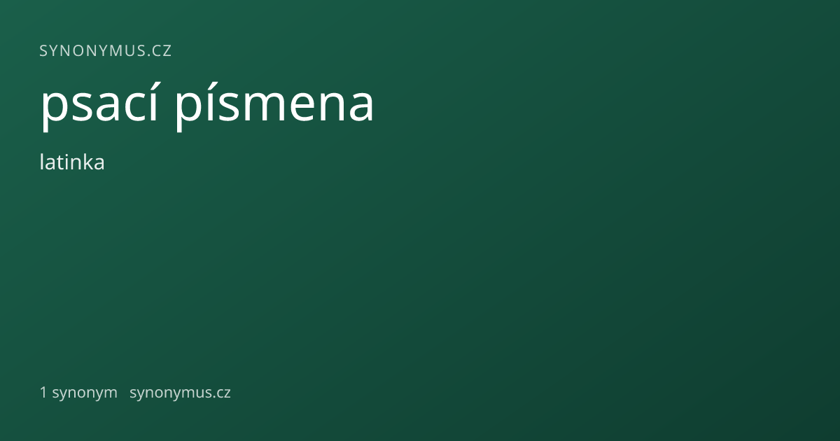 Náhled odkazu: psací písmena