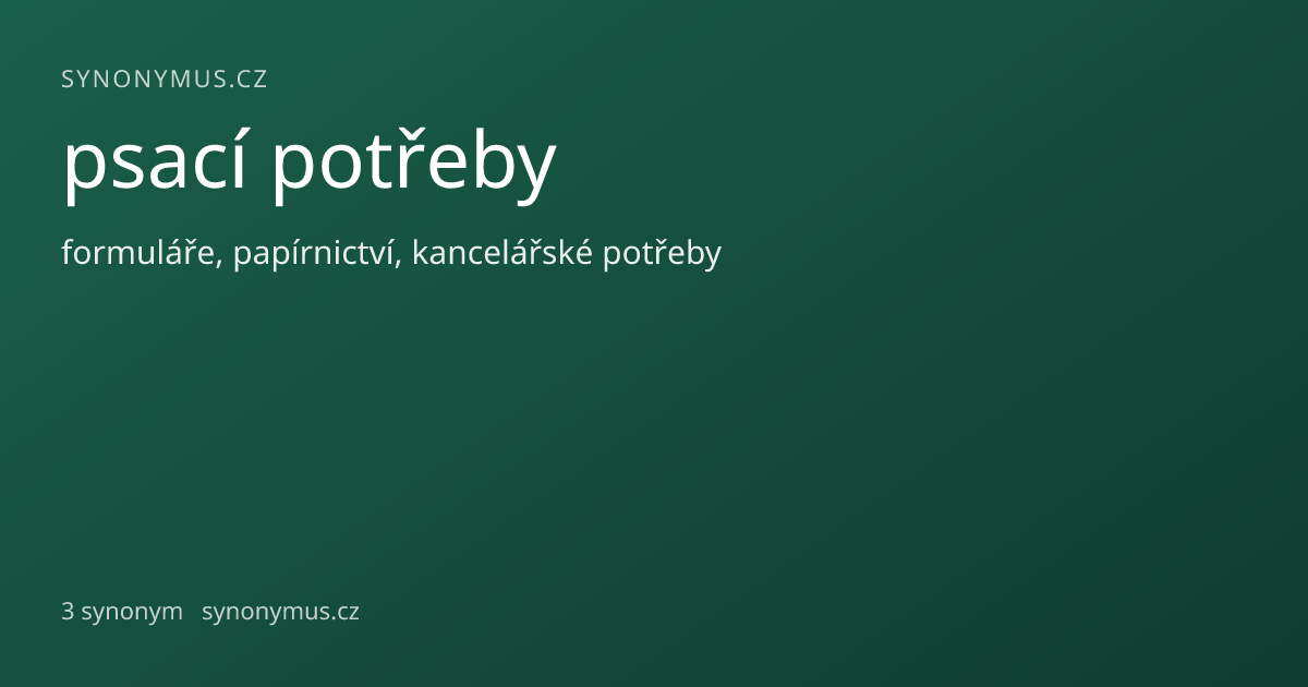 Náhled odkazu: psací potřeby