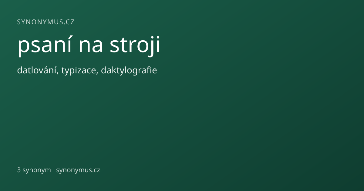 Náhled odkazu: psaní na stroji