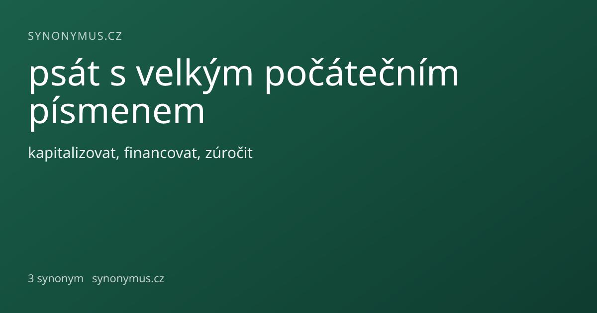 Náhled odkazu: psát s velkým počátečním písmenem