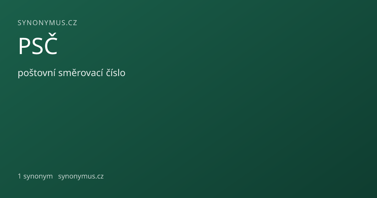 Náhled odkazu: PSČ