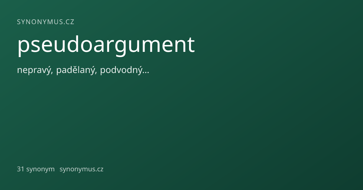 Náhled odkazu: pseudoargument