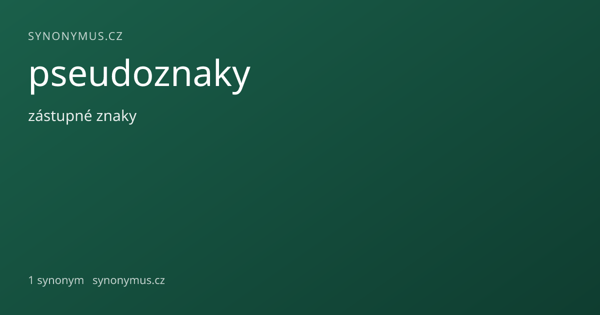 Náhled odkazu: pseudoznaky