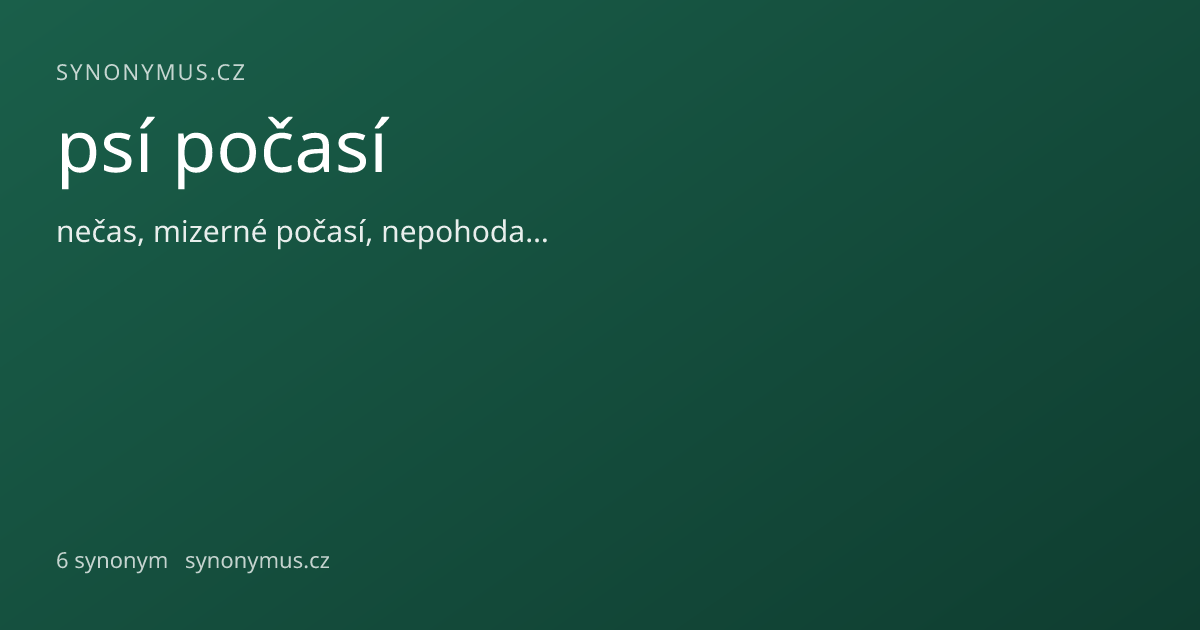 Náhled odkazu: psí počasí