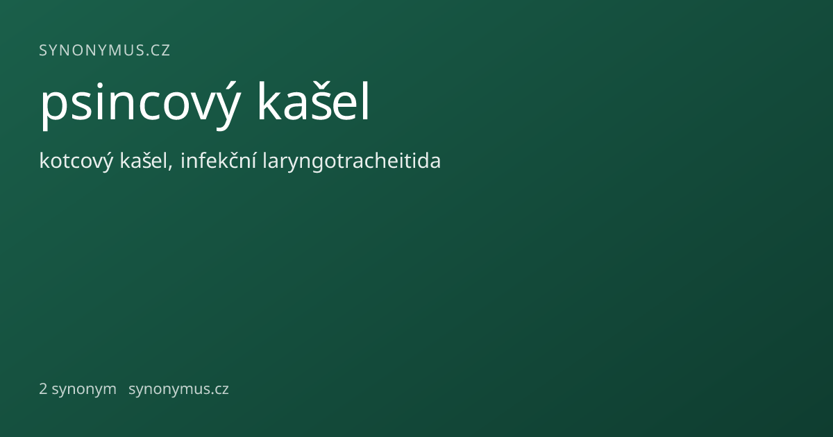 Náhled odkazu: psincový kašel