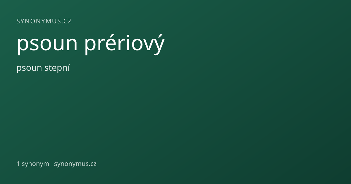 Náhled odkazu: psoun prériový