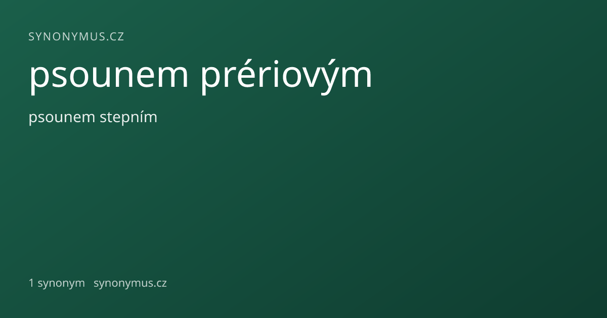 Náhled odkazu: psounem prériovým
