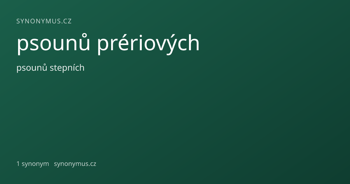 Náhled odkazu: psounů prériových