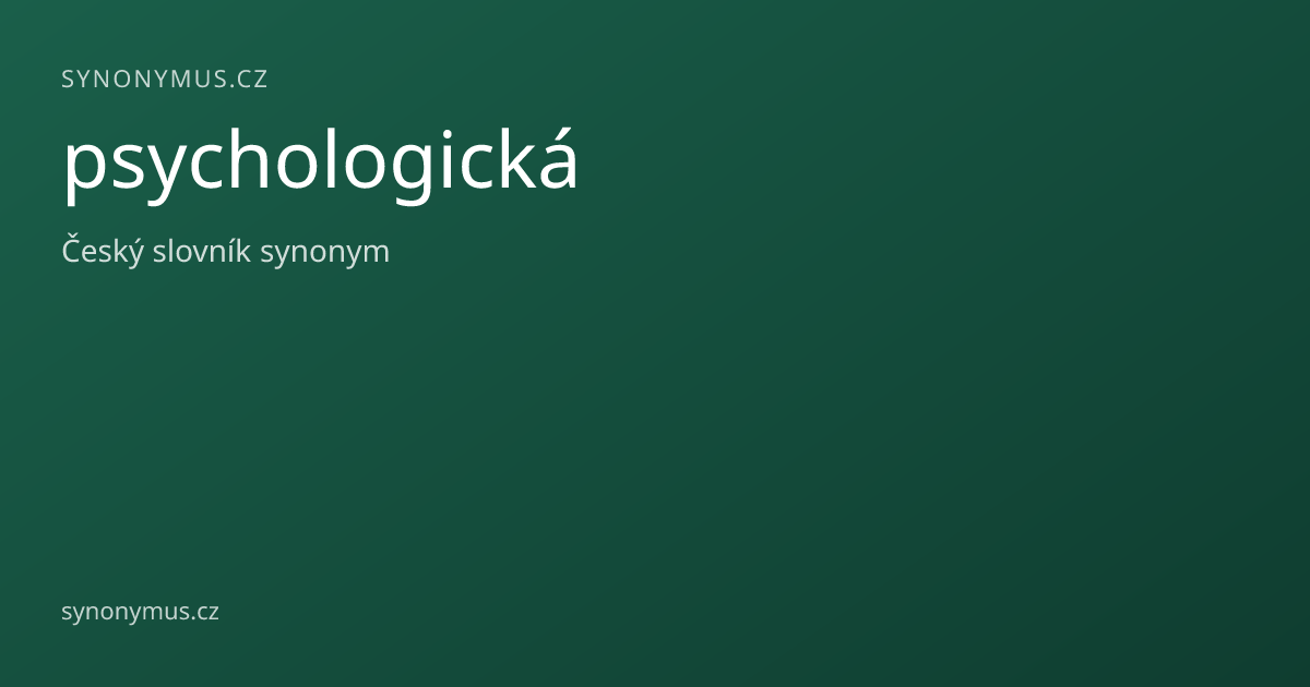 Náhled odkazu: psychologická