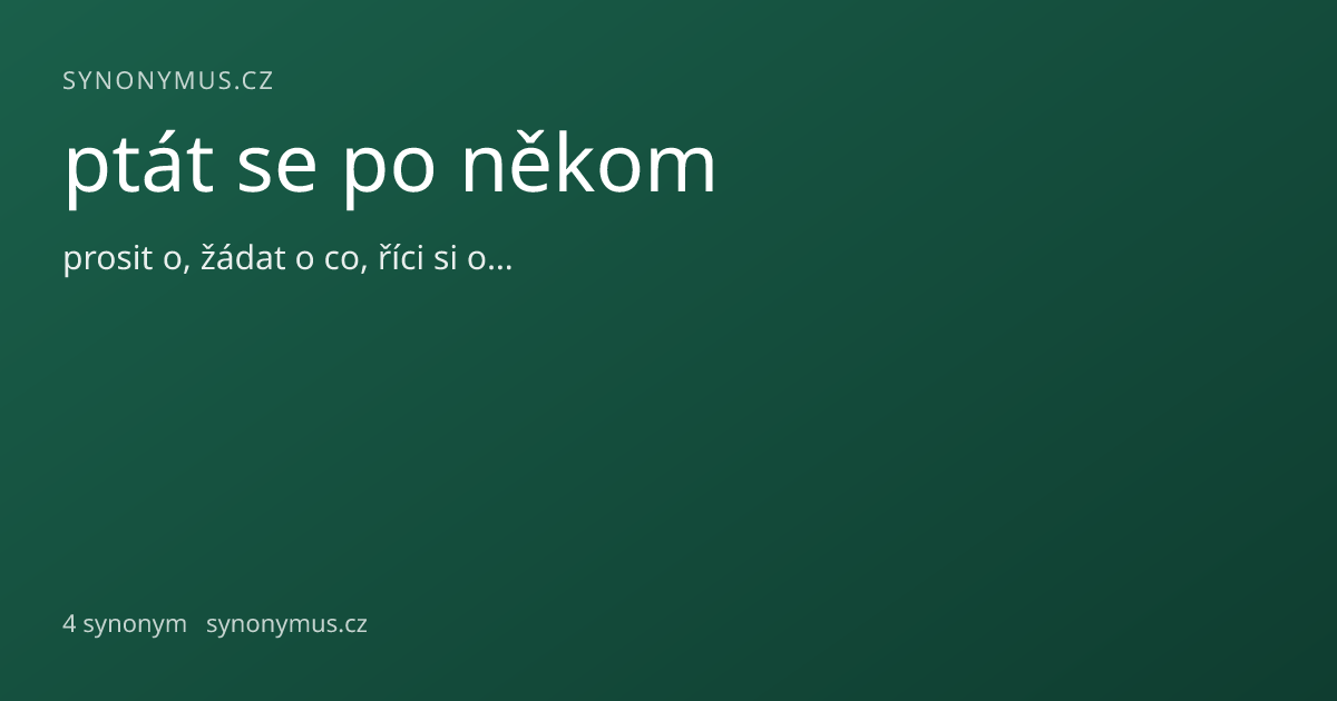 Náhled odkazu: ptát se po někom
