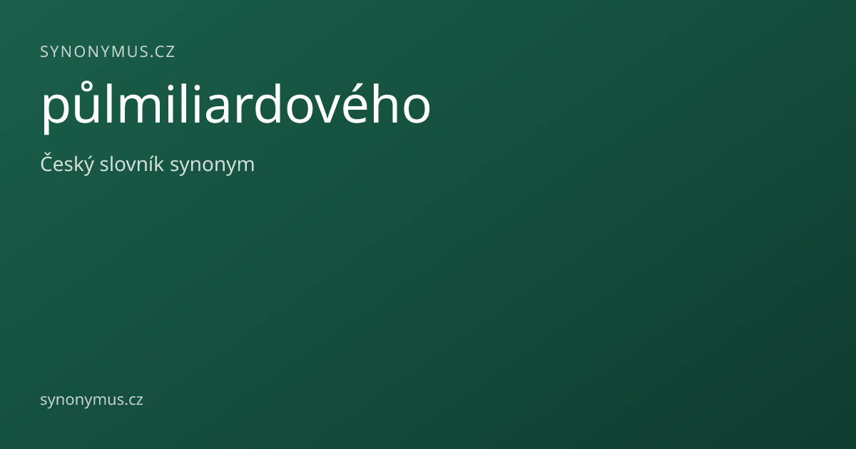 Náhled odkazu: půlmiliardového