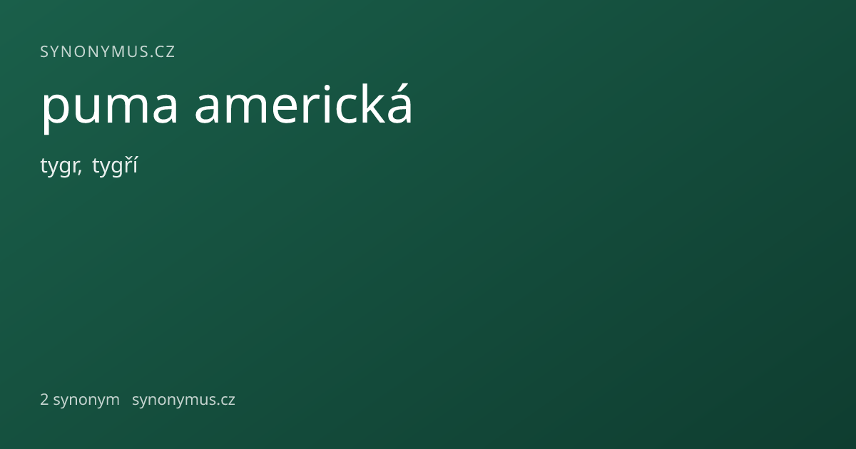Náhled odkazu: puma americká