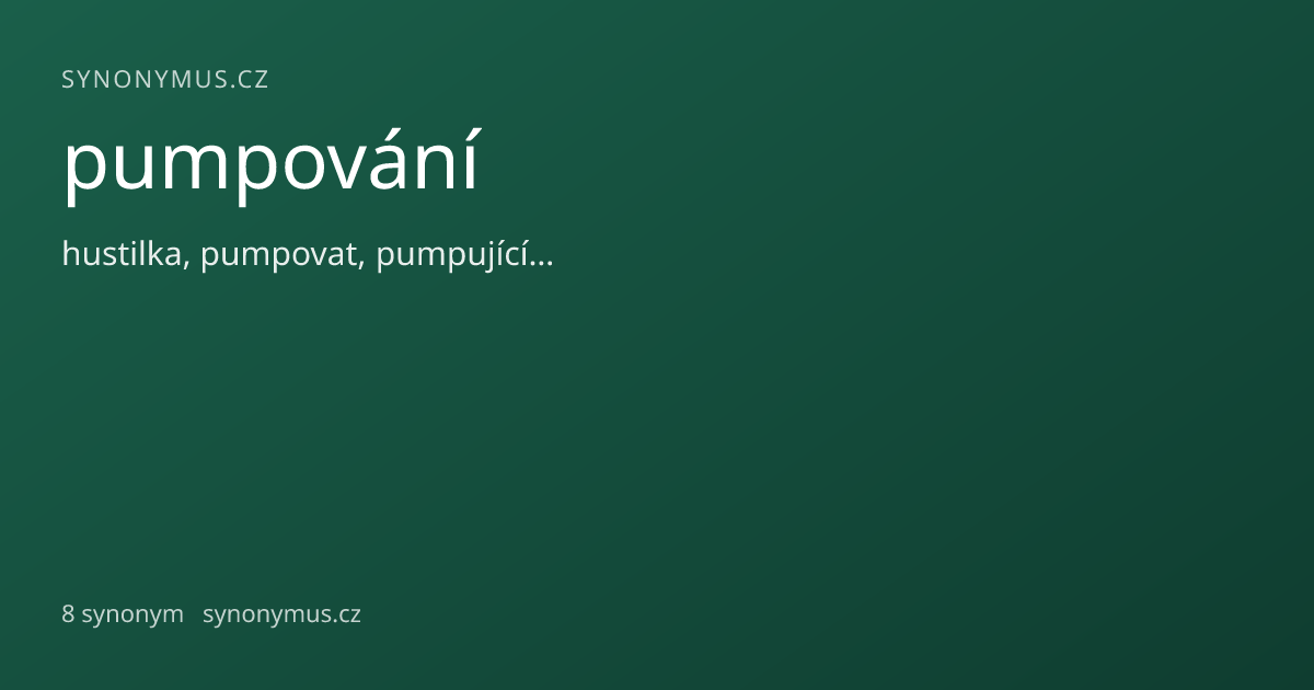 Náhled odkazu: pumpování