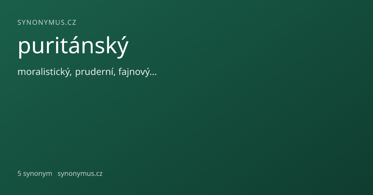 Náhled odkazu: puritánský