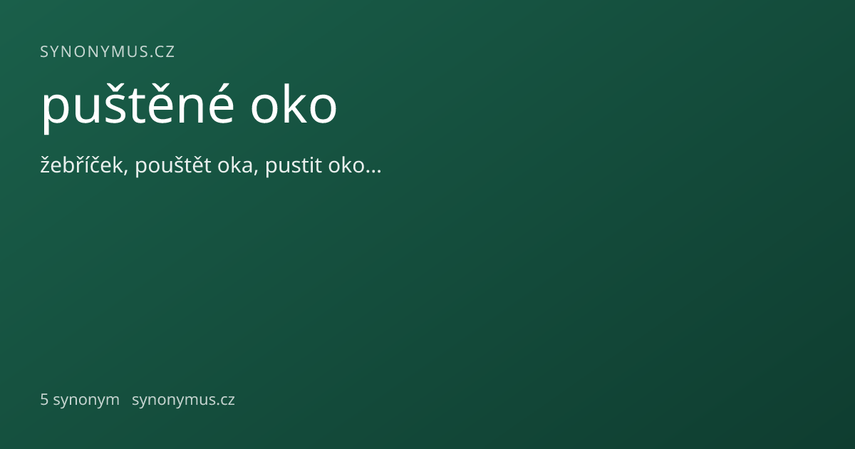 Náhled odkazu: puštěné oko