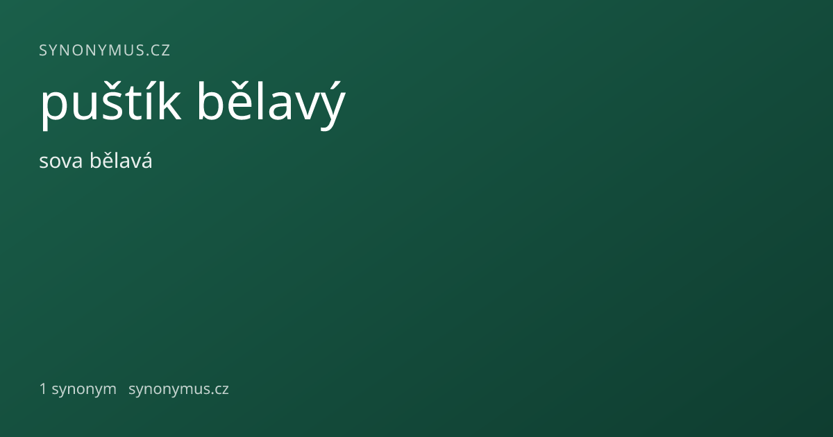 Náhled odkazu: puštík bělavý
