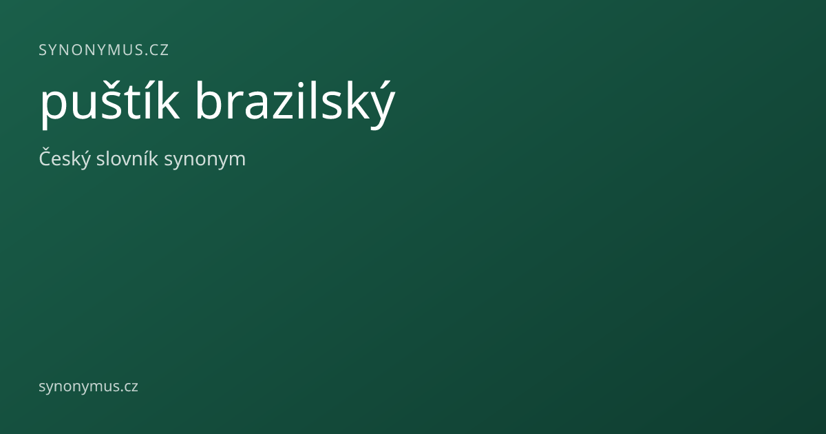 Náhled odkazu: puštík brazilský