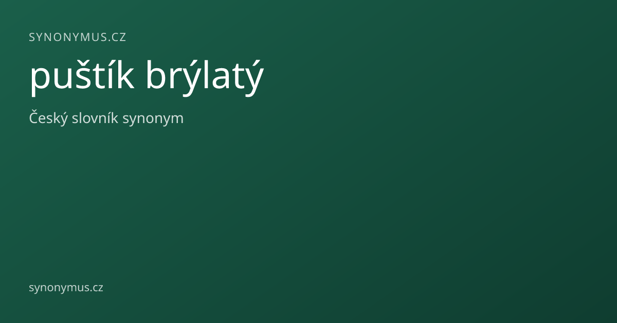 Náhled odkazu: puštík brýlatý