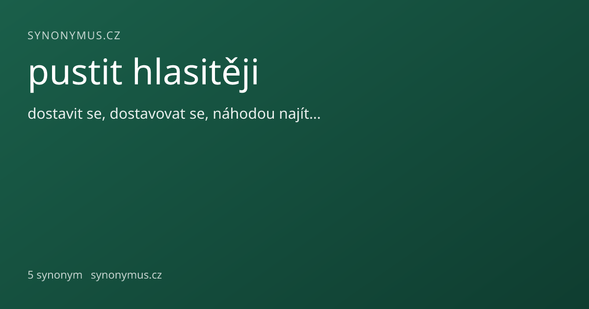 Náhled odkazu: pustit hlasitěji