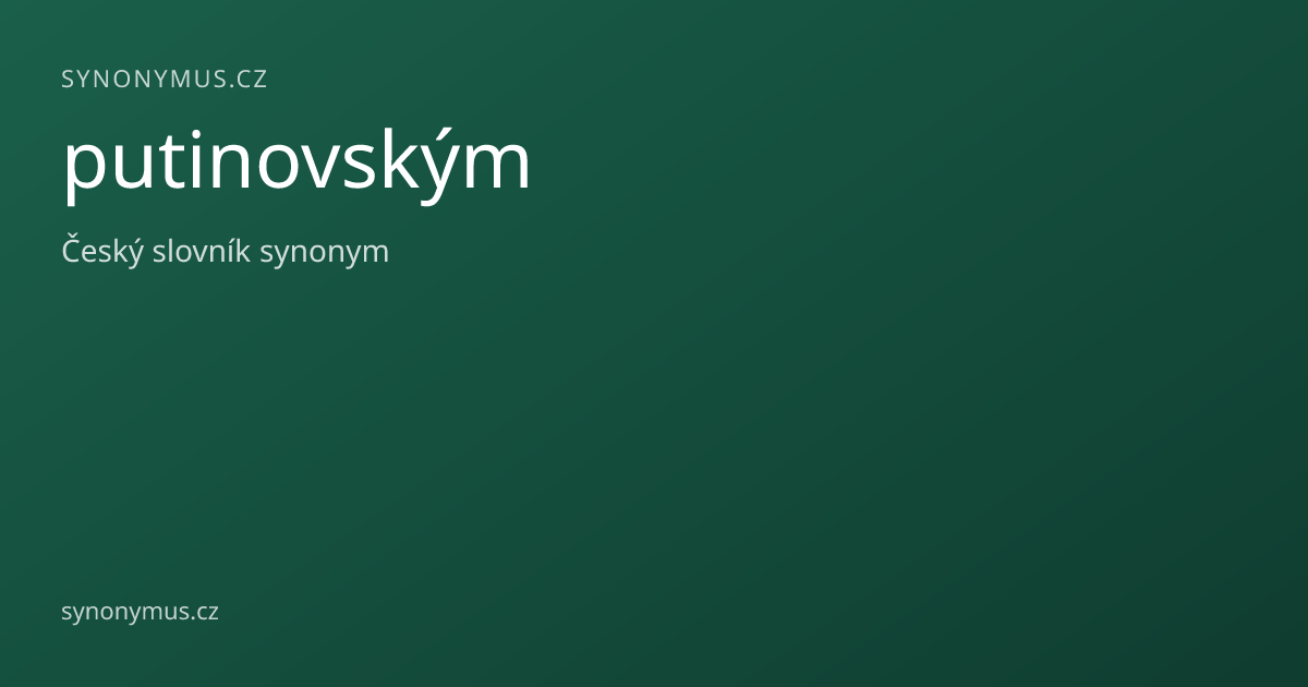 Náhled odkazu: putinovským