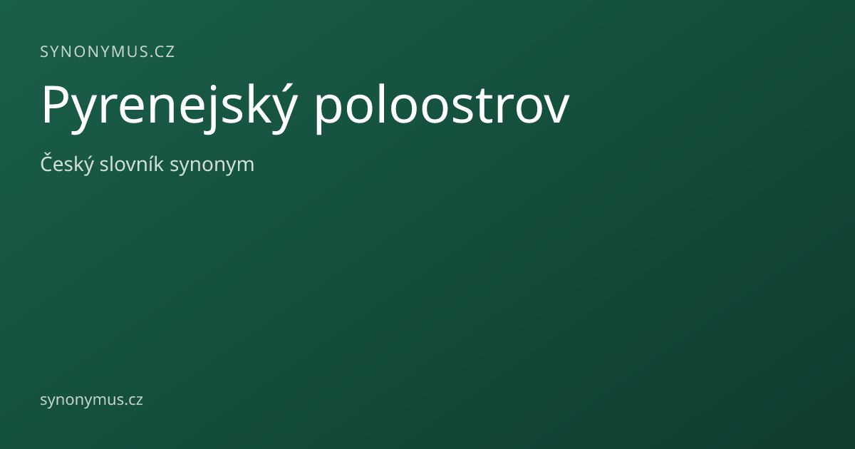 Náhled odkazu: Pyrenejský poloostrov