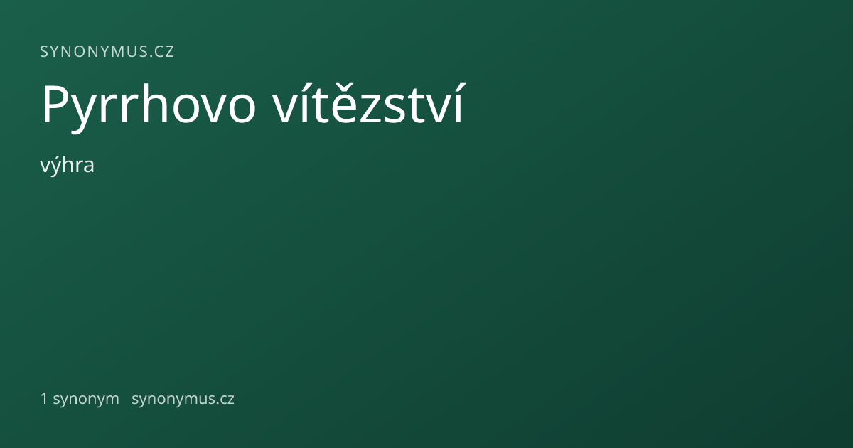 Náhled odkazu: Pyrrhovo vítězství