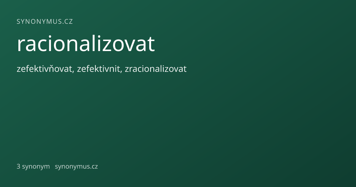 Náhled odkazu: racionalizovat