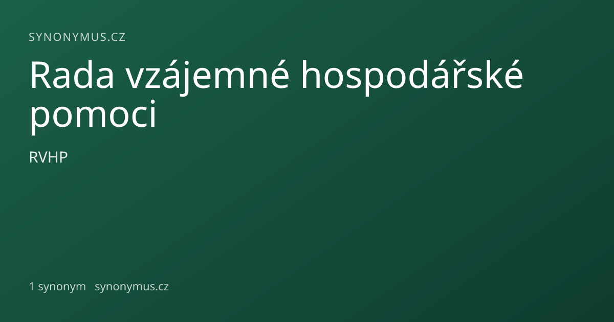 Náhled odkazu: Rada vzájemné hospodářské pomoci