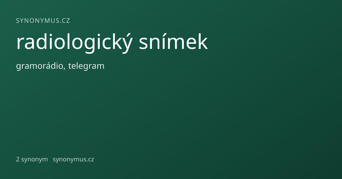 Náhled odkazu: radiologický snímek