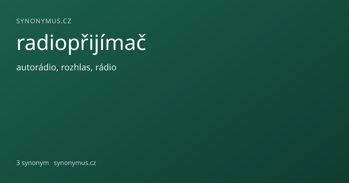 Náhled odkazu: radiopřijímač